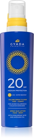 Gyada CosmeticsSolar Medium Protection spray protettivo viso e corpo SPF 20 200 ml