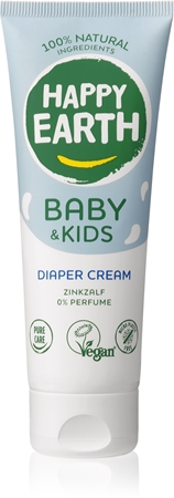 Happy Earth100% Natural Diaper Cream for Baby & Kids unguento allo zinco senza profumazione 75 ml
