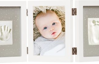 Happy HandsTriple Frame set impronte neonato 3 x 17×22 cm
