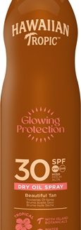 Hawaiian TropicGlowing Protection Dry Oil Spray olio abbronzante secco in spray SPF 30180 ml