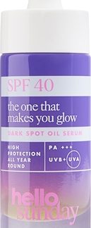 hello sundaythe one that makes you glow trattamento unfiicante per pelli iperpigmentate contro le macchie scureSPF 40 30 ml