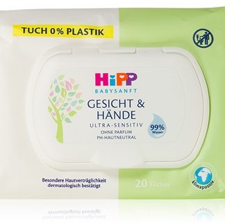 HippBabysanft Face & Hands salviette detergenti umidificate per neonati 20 pz