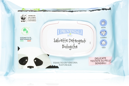 I ProvenzaliBIO Baby Wet Wipes salviette detergenti umidificate per neonati 64 pz