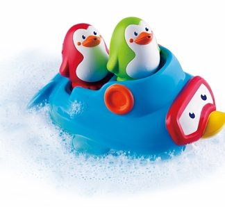 InfantinoWater Toy Ship with Penguins giocattolo per il bagno
