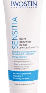 IwostinSensitia crema notte nutriente alle vitamine C e E per pelli sensibili e allergiche 50 ml