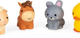 JanodBath Toy 4 Animal Squirters giocattolo acquatico 10 m+ 4 pz
