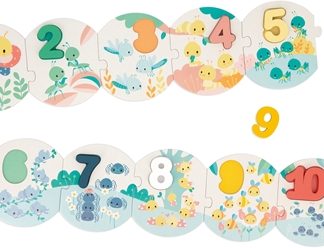 JanodMy First Numbers puzzle in legno 2 y+ 20 pz