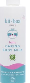 kii-baa® organicBaby Caring Body Milk latte corpo trattante con probiotici e prebiotici per neonati 250 ml