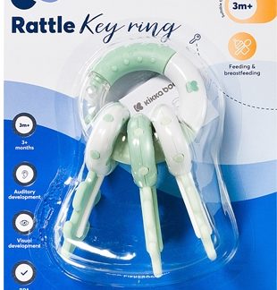 KikkabooRattle Keychain sonaglio 3 m+ Mint 1 pz