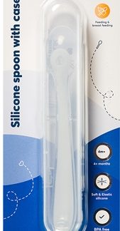 KikkabooSilicone Spoon in a Case cucchiaino con astuccio 4 m+ Blue 1 pz