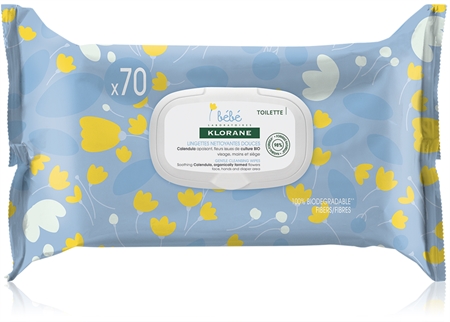 KloraneBébé Calendula salviette detergenti delicate per neonati 70 pz