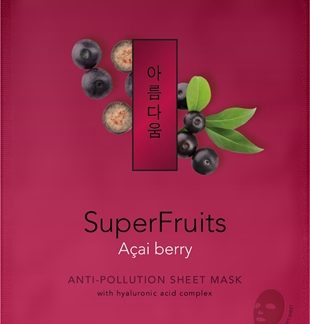 KORIKASuperFruits Acai Berry - Anti-pollution Sheet Mask maschera in tessuto con effetto disintossicanteAcai berry 25 g