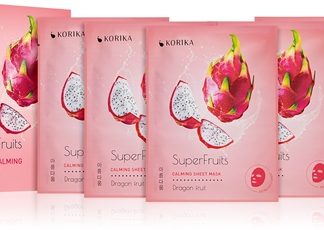 KORIKASuperFruits Dragon Fruit - Set of 5 Calming Face Sheet Masks maschera per il viso a prezzo ridotto con effetto lenitivo Dragon fruit5 pz