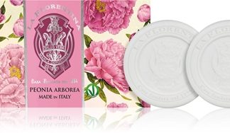 La FlorentinaArboreal Peony Sculpted Soap Set sapone solido naturale peonia 2x115 g