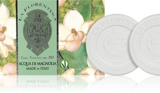 La FlorentinaFresh Magnolia Sculpted Soap sapone solido naturale magnolia 2x115 g
