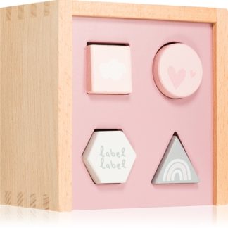 Label LabelShape Sorting Box attività giocattolo a incastro Pink 1 pz
