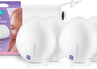 LansinohBreastfeeding Washable Nursing Pads imbottiture in tessuto per reggiseno 4 pz