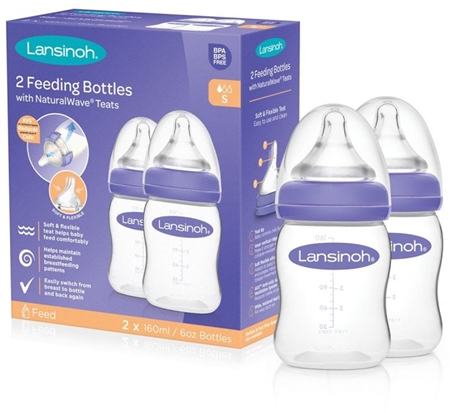 LansinohNaturalWave biberon 2x160 ml