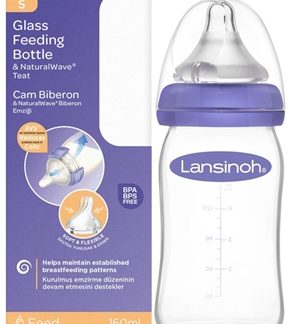 LansinohNaturalWave Glass biberon Slow 160 ml