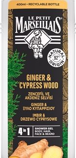 Le Petit MarseillaisGinger & Cypress Wood gel doccia 4 in 1 per uomo 400 ml