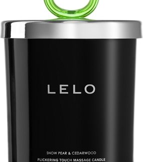LeloFlickering Touch Massage Candle candela da massaggio Snow Pear & Cedarwood 150 g