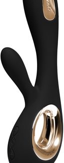 LeloSoraya Wave vibratore con stimolatore clitorideo Black 21,5 cm