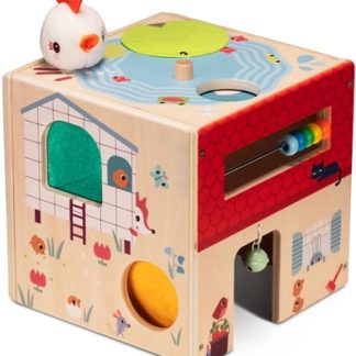 LilliputiensWooden Activity Cube Paulette attività giocattolo 12 m+ 1 pz