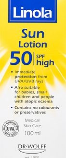 LinolaSun Lotion SPF50 crema abbronzante per pelli secche e atopiche 100 ml