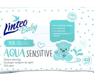 LinteoBaby Aqua Sensitive salviette umidificate per bambini 48 pz