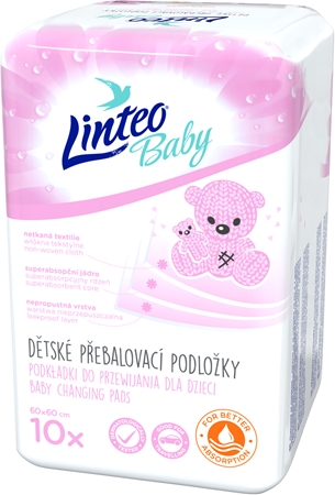 LinteoBaby Changing Pads teli per il cambio del pannolino 60x60 10 pz
