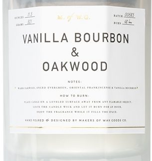 Makers of Wax GoodsVanilla Bourbon & Oakwood candela profumata 321 g
