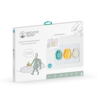 Matchstick MonkeyAnimal Snack Mat set posate per bambini Monkey, Lion & Giraffe 3 pz