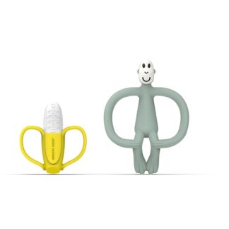 Matchstick MonkeyBanana Soother & Monkey Teether confezione regalo per bambini 1 pz