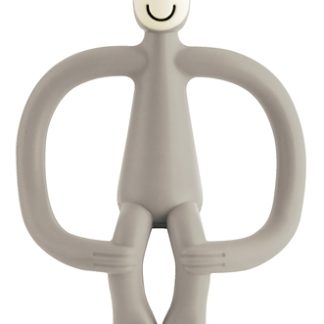 Matchstick MonkeyTeething Toy and Gel Applicator dentaruolo con spazzolino 2 in 1 Grey 1 pz