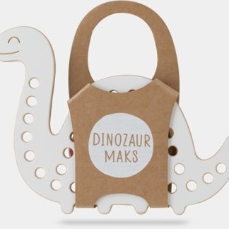 MilinBig Wooden Lacing Toy Dinosaur Max attività giocattolo 18,5 cm x 11 cm x 0,7 cm 1 pz