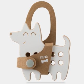 MilinSmall Wooden Lacing Toy Dog attività giocattolo 10 cm x 10 cm x 0,7 cm 1 pz