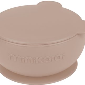 MinikoioiBowl Bubble Beige ciotola in silicone con ventosa 1 pz