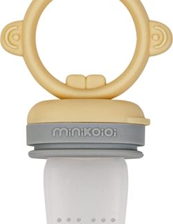 MinikoioiFeeder Teether Grey/ Yellow ciuccio per l’alimentazione 1 pz