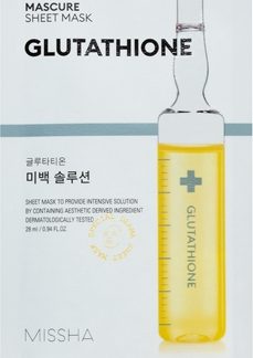 MisshaMascure Glutathione maschera viso illuminante in tessuto28 ml