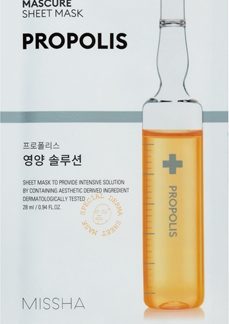 MisshaMascure Propolis maschera viso nutriente in tessuto per pelli sensibili e irritate28 ml