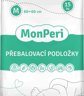 MonPeriBaby Underpads Size M teli monouso per il cambio del pannolino 60x60 cm 15 pz