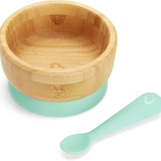 MunchkinBambou Suction Bowl & Spoon set posate per bambini 6 m+ 1 pz