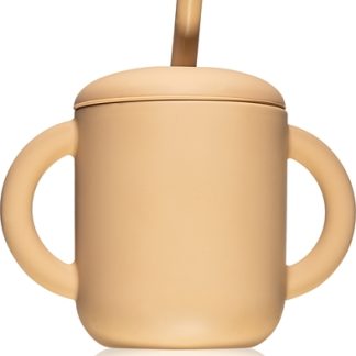 MushieTraining Cup with Straw tazza con cannuccia Natural 175 ml