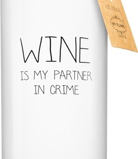 My FlameFresh Cotton Wine Is My Partner In Crime candela profumata 7x12 cm
