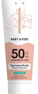 NaifBaby & Kids Mineral Sunscreen SPF 50 0 % Perfume crema protettiva abbronzante per bebè e bambini senza profumazione SPF 50 100 ml