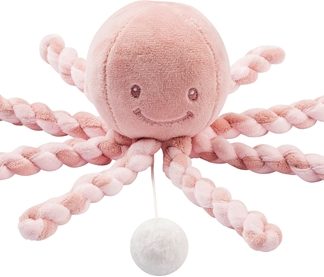NATTOUCuddly Octopus PIU PIU giocattolo di pelouche con melodia Lapidou Old Pink / Light Pink 0 m+ 1 pz