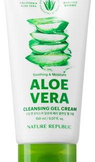 NATURE REPUBLICSoothing & Moisture Aloe Vera Cleansing Gel Cream crema detergente idratante con effetto lenitivo150 ml