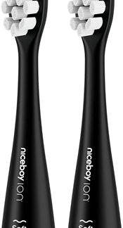NiceboyION Soft testine di ricambio per spazzolino Black 2 pz