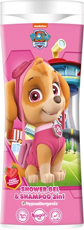NickelodeonPaw Patrol Shower gel& Shampoo 2in1 shampoo e doccia gel per bambini Strawberry 300 ml
