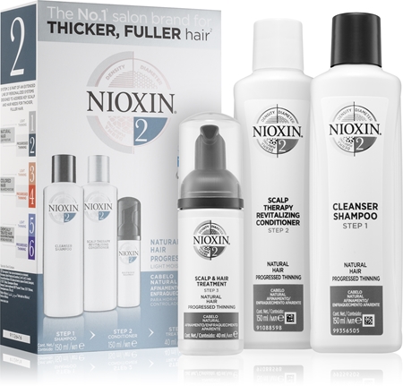NioxinSystem 2 Natural Hair Progressed Thinning confezione regalo anti-caduta dei capelli unisex